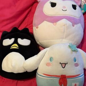 Sanrio Plush Trio - Kuromi , cinnamoroll , and Badtz-Maru